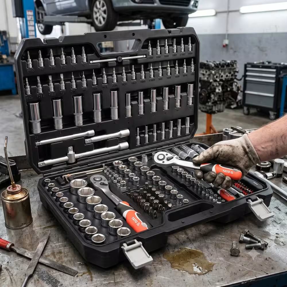 Yato Socket Set 173 pcs 1/4″ + 3/8″ + 1/2″ AS-Drive