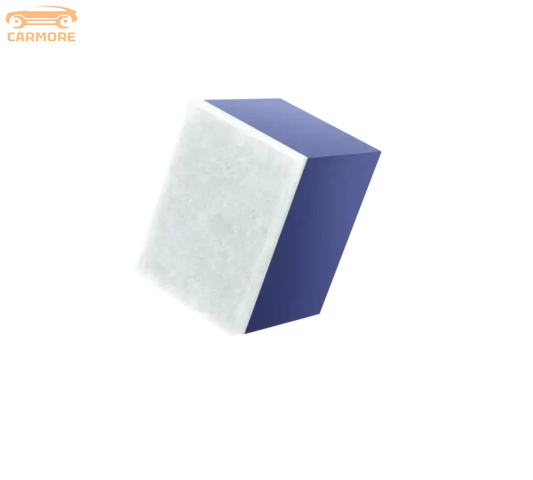 modern 3D cube with a blue solid side and a translucent white textured side