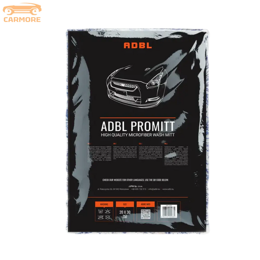 ADBL Promitt high quality microfiber wash mitt packaging with car illustration and product details