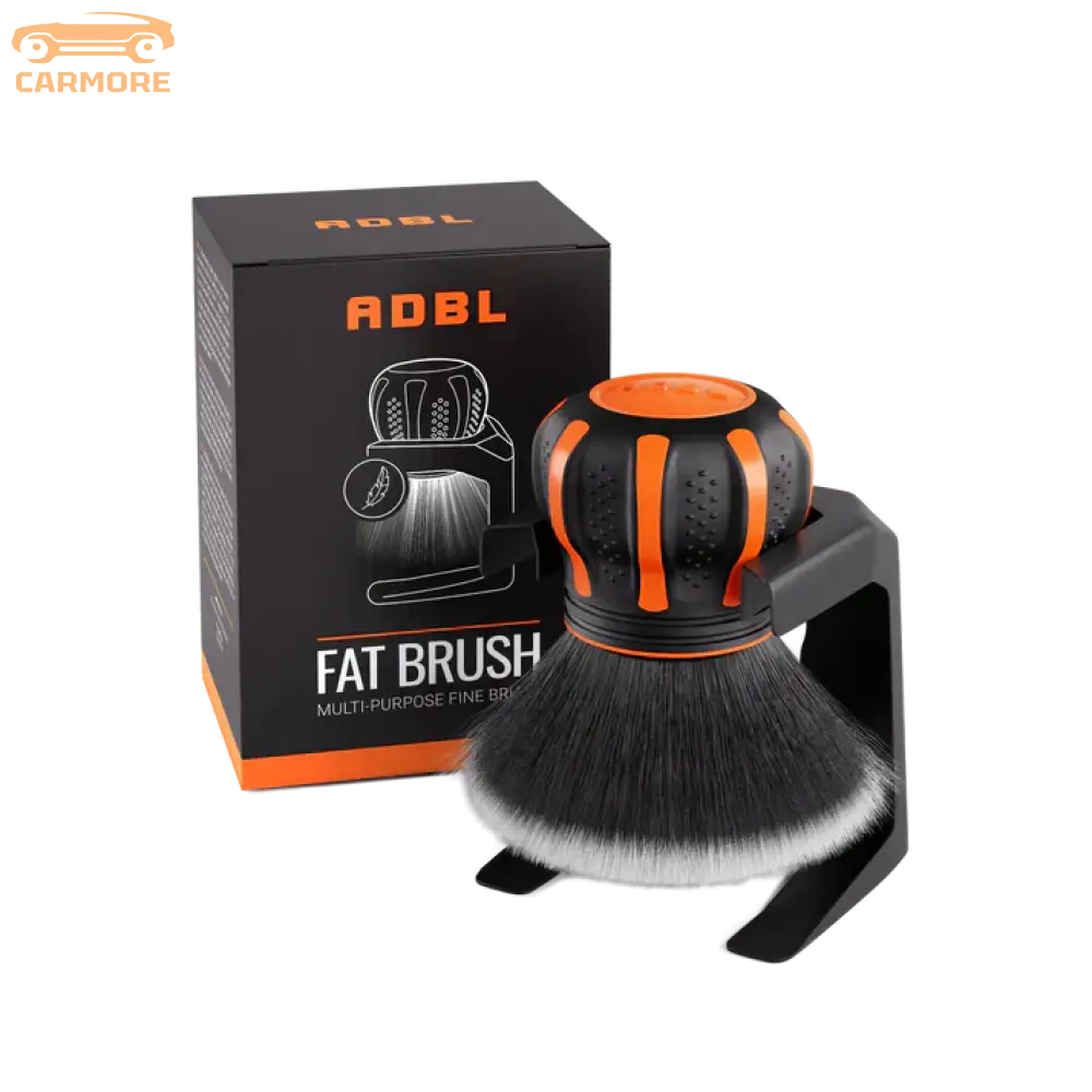 ADBL Fat Brush multi-purpose fine brush with black and orange handle and packaging box