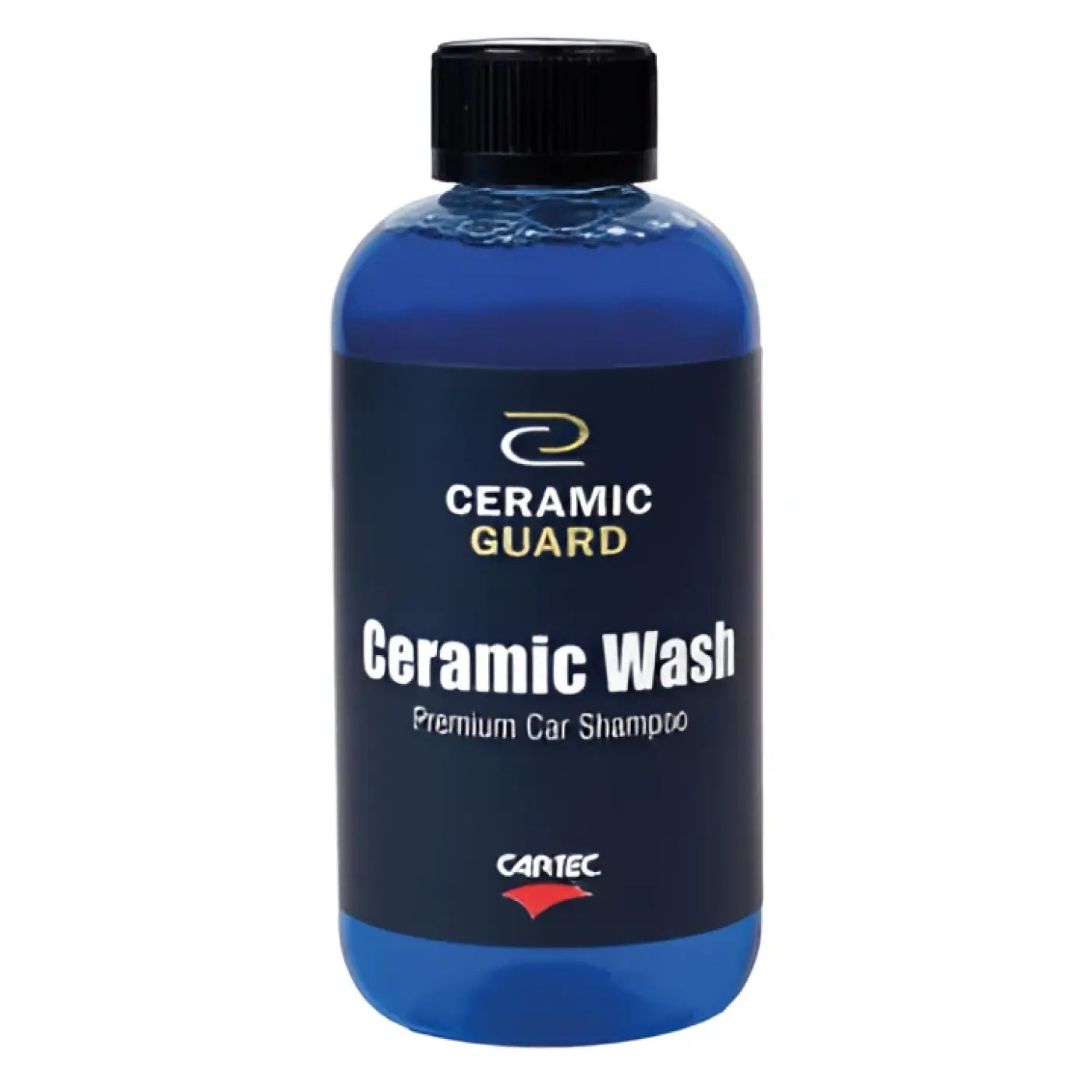 Blue ceramic guard premium auto shampoo kirkas pullo mustalla kannella cartec ceramic wash vaahtoava shampoo 300ml