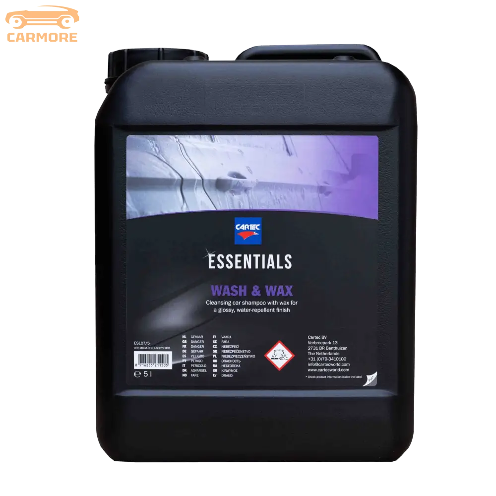 Cartec Wash & Wax Shampoo - Wash & Wax Shampoo 5ltr