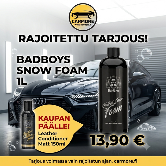 Rajattu tarjous autonhoidon ystäville – Bad Boys Snow Foam 1L vain 13,90 €!