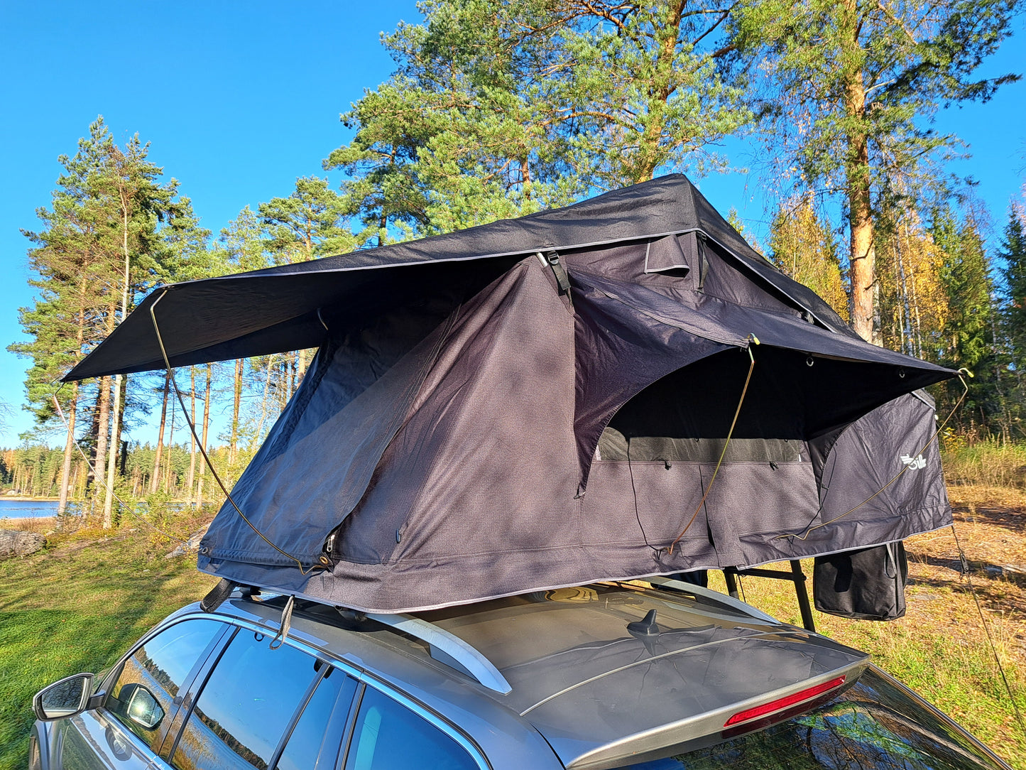 ILMA Auton kattoteltta pitkä 1.4 MUSTA