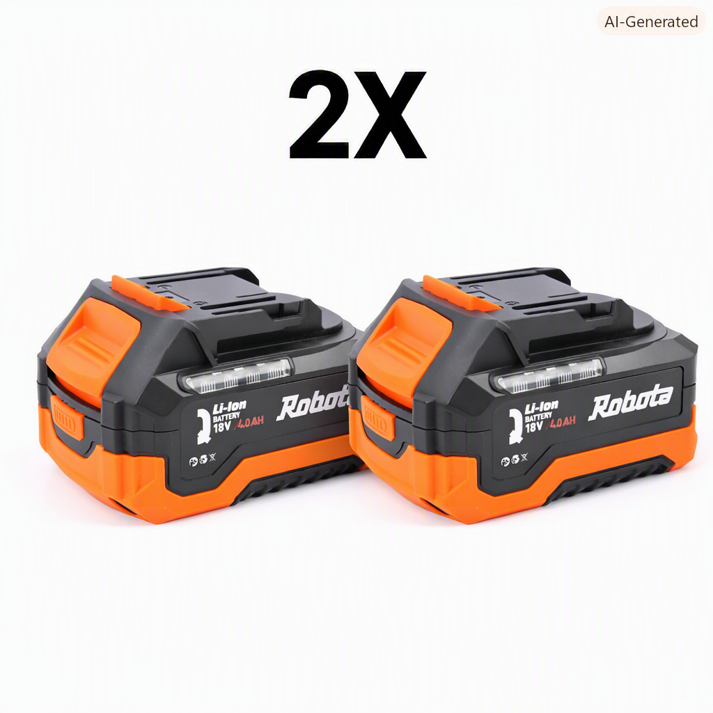 2 x Robota DC-Q18V akku 4Ah