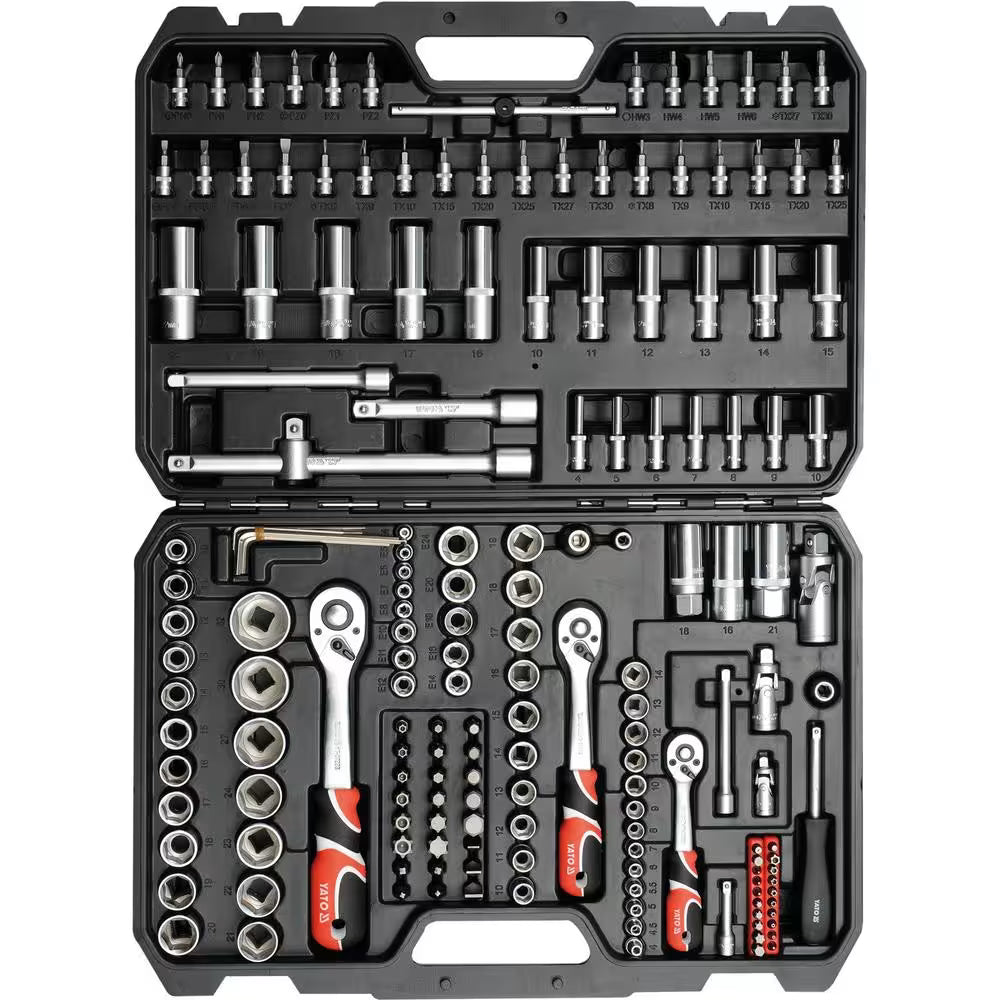 Yato Socket Set 173 pcs 1/4″ + 3/8″ + 1/2″ AS-Drive