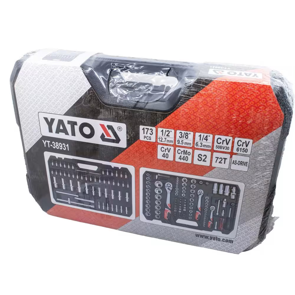 Yato Socket Set 173 pcs 1/4″ + 3/8″ + 1/2″ AS-Drive