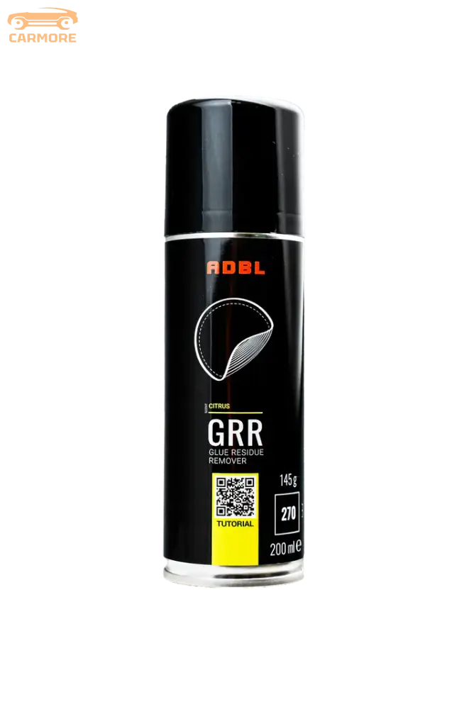 ADBL GRR citrus glue residue remover spray can 200ml with tutorial QR code