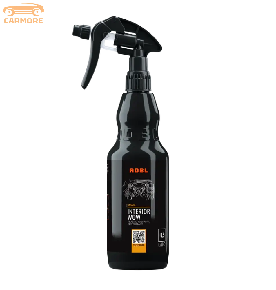 ADBL Interior Wow 0.5L black spray bottle for plastic and vinyl car interior protectant