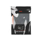 Black and gray mini twisted towel in clear black resealable doypack with car illustration and ADBL branding