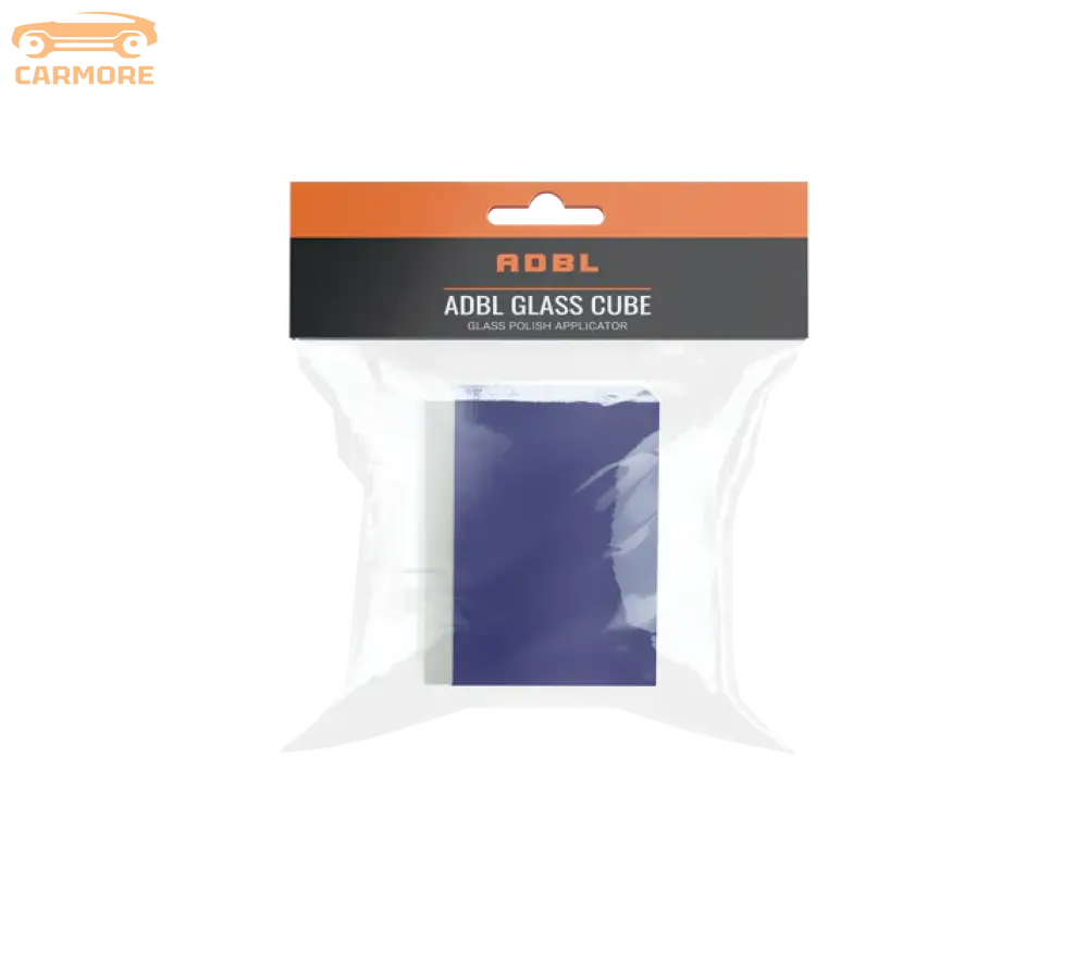 ADBL Glass Cube glass polish applicator in sealed retail packaging with orange and black label