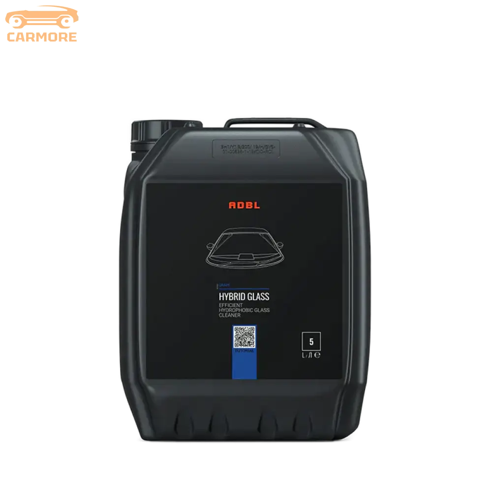 5-liter black container of ADBL Hybrid Glass hydrophobic glass cleaner for cars