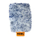 ADBL microfiber wash mitt with blue and white fibers for car cleaning