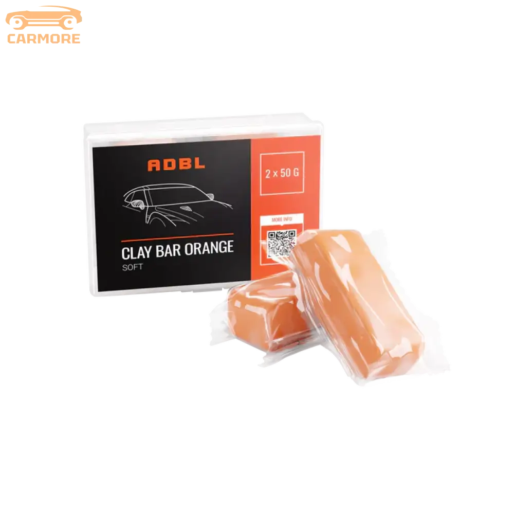 ADBL Clay Bar Orange soft car detailing clay bars in packaging with two 50g bars