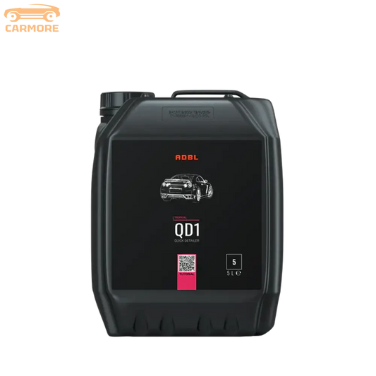 Black 5-liter ADBL QD1 Quick Detailer container with car illustration and tropical label