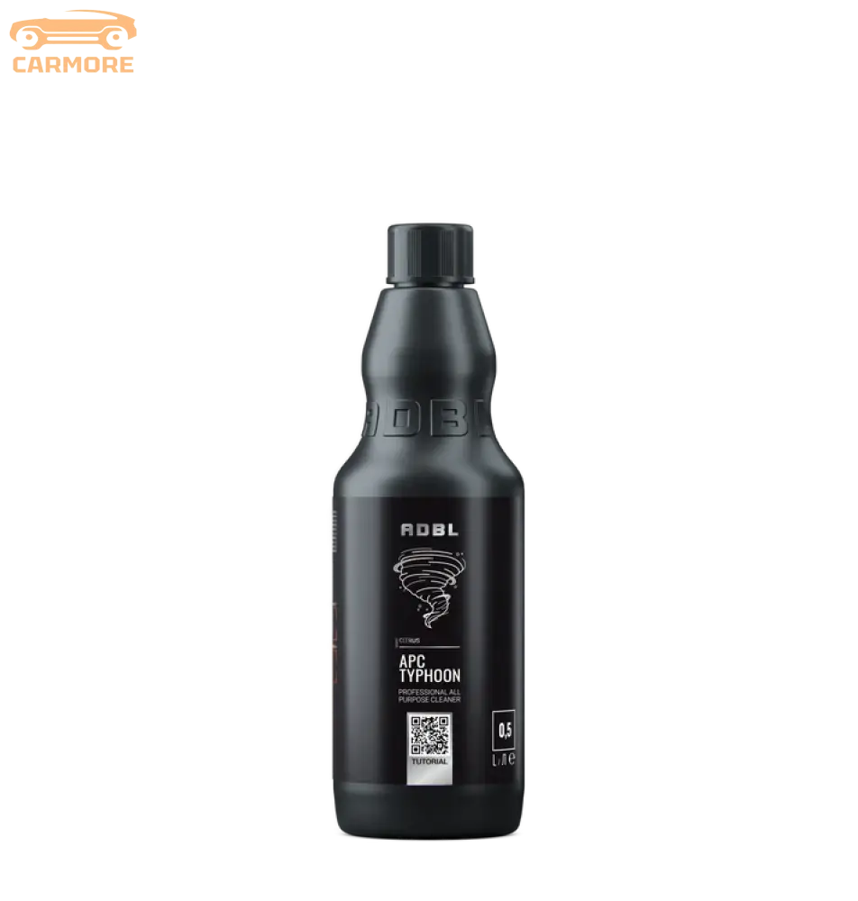 Black 0.5L ADBL APC Typhoon professional all-purpose cleaner bottle with tornado logo