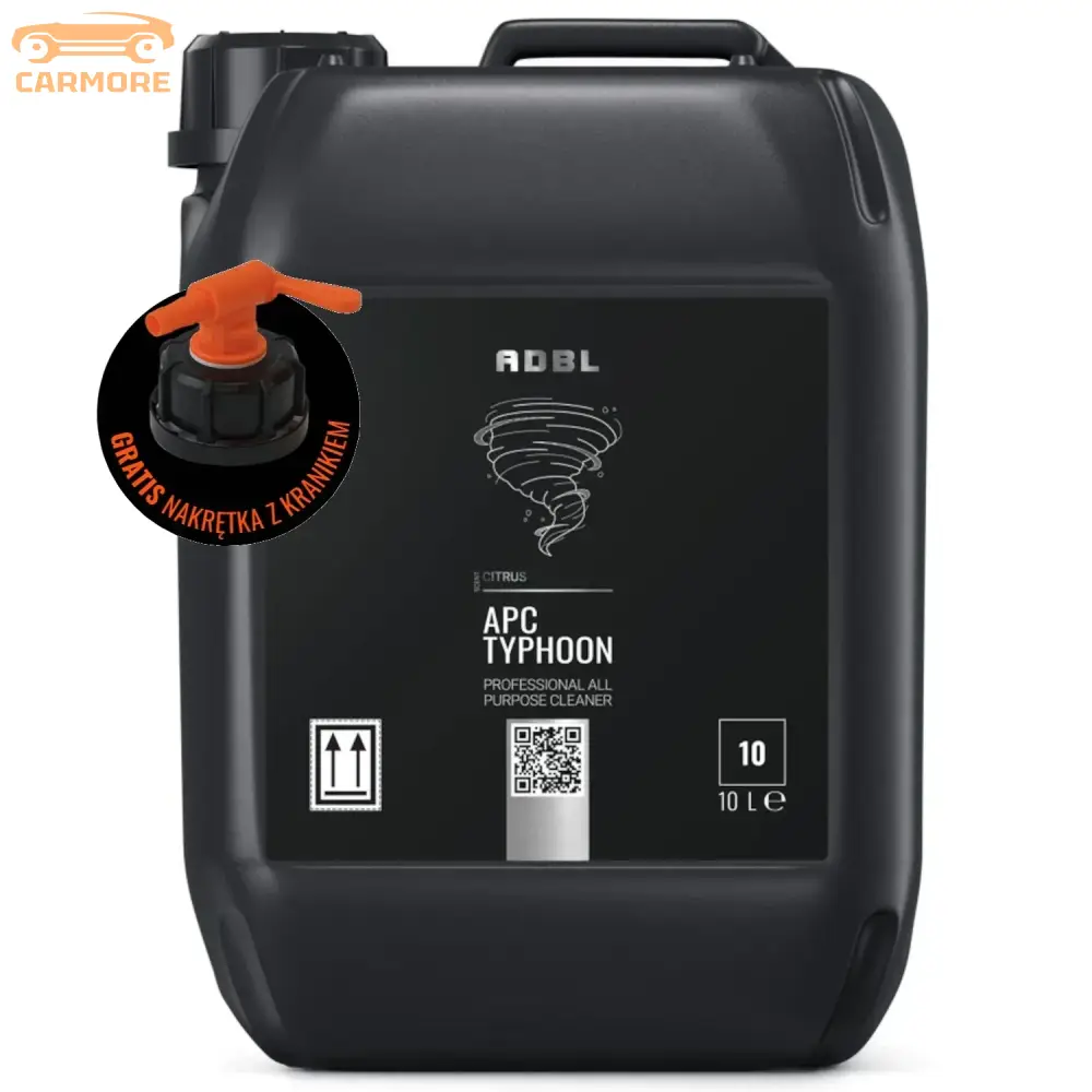 ADBL Typhoon 10L professional all purpose cleaner container with citrus scent and bonus orange tap