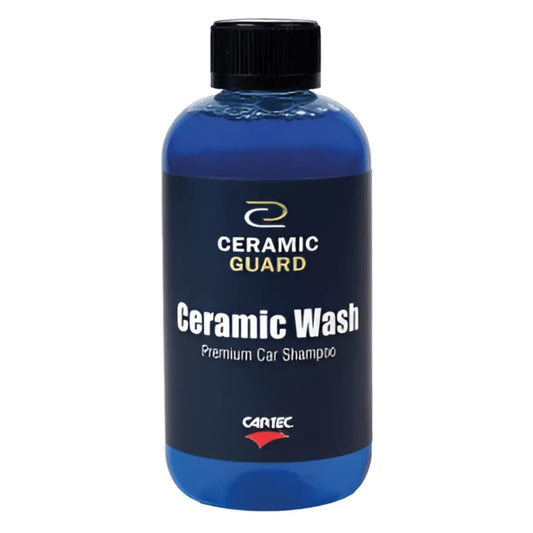 Blue ceramic guard premium auto shampoo kirkas pullo mustalla kannella cartec ceramic wash vaahtoava shampoo 300ml