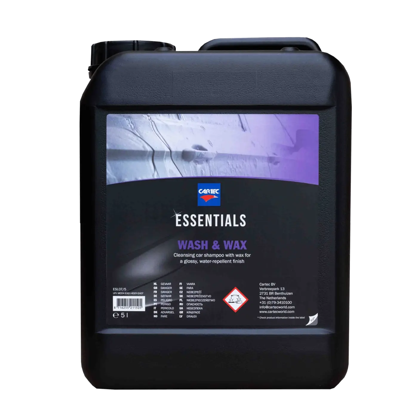 Cartec Wash & Wax Shampoo - Wash & Wax Shampoo 5ltr