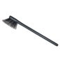 Gtools medium pyöränkotelon puhdistusharja mustalla kahvalla ja tiheillä harmailla harjaksilla 50 cm pitkä