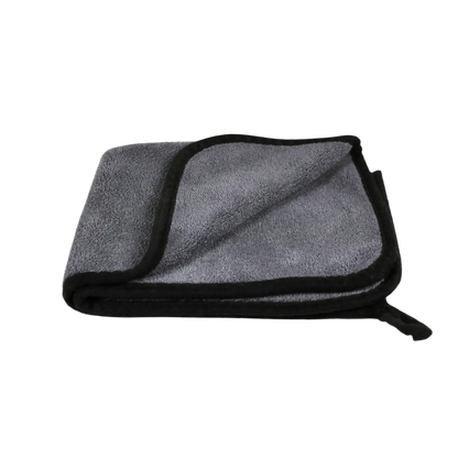 Gtools mini reunapyyhe 40x40cm harmaa mikrokuituliina mustalla reunuksella ja pienellä silmukkakahvalla