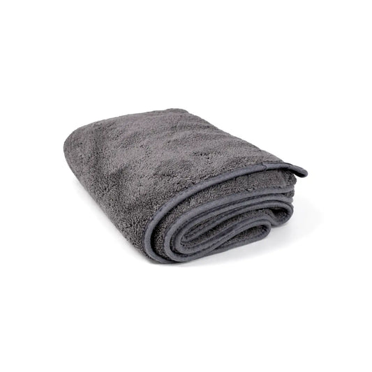 Gtools tikattu auton kuivauspyyhe 60x90cm tummanharmaa mikrokuituliina tiiviisti rullattuna