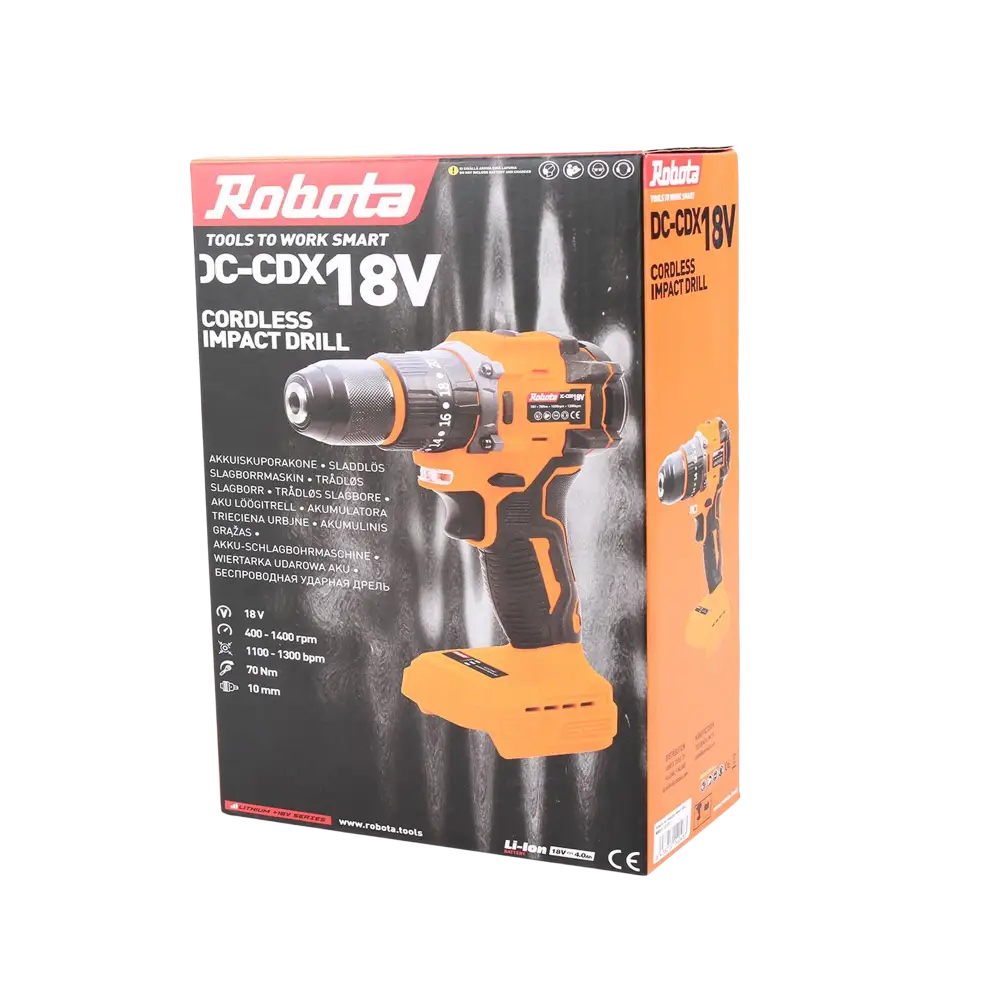 Robota DC-CDX18V akkuporakone 10mm runko - Akkuporakone