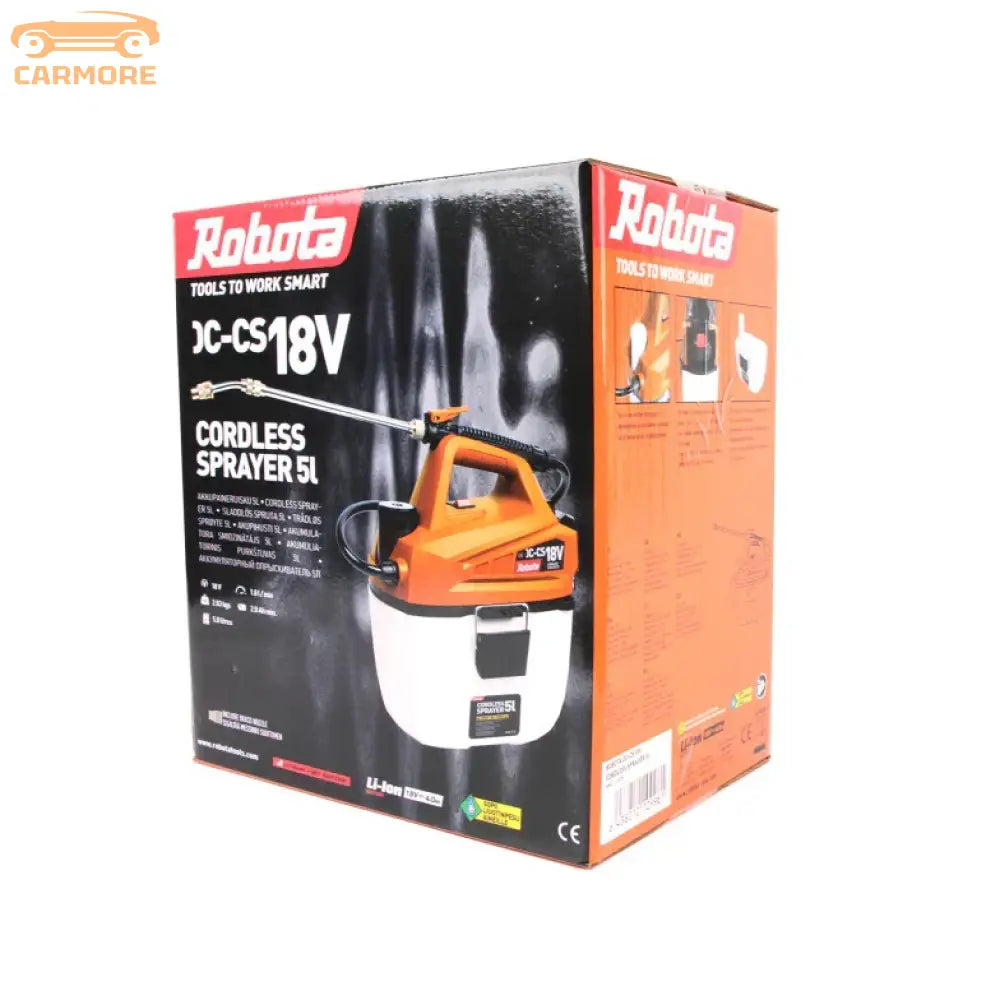 Robota DC-CS18V akkuruiskupullo 5l säiliöllä runko
