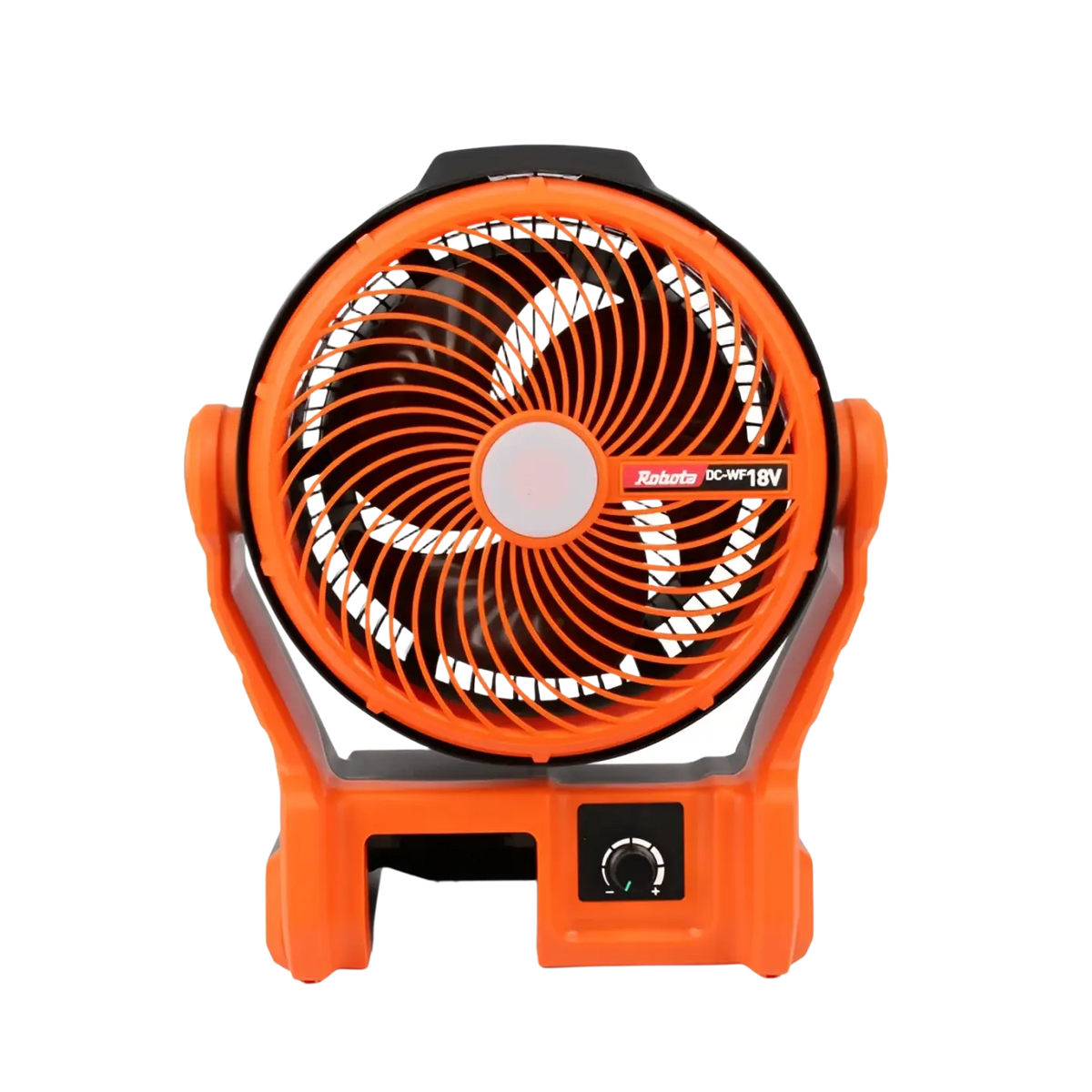 Robota dc-wf18v akkutuuletin oranssin ja mustan muovisen rungon ja säädettävän nopeuden kanssa