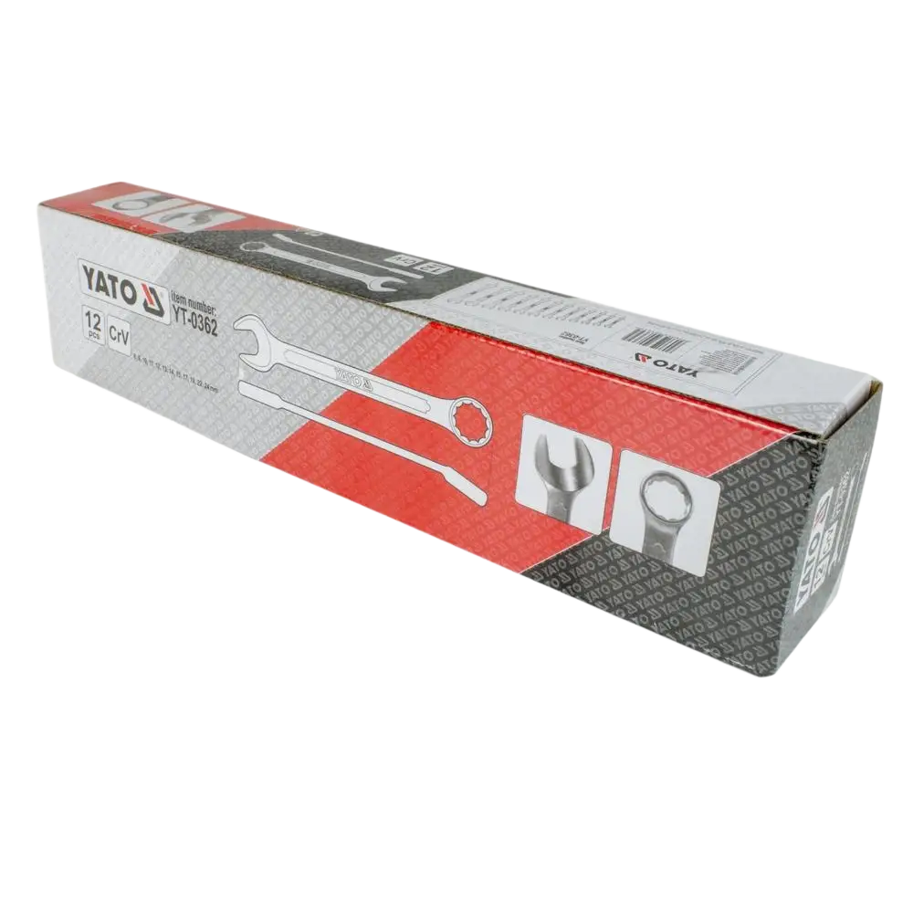 Yato Kiintolenkkisarja CrV 8-24 mm 12-osaa DIN3113